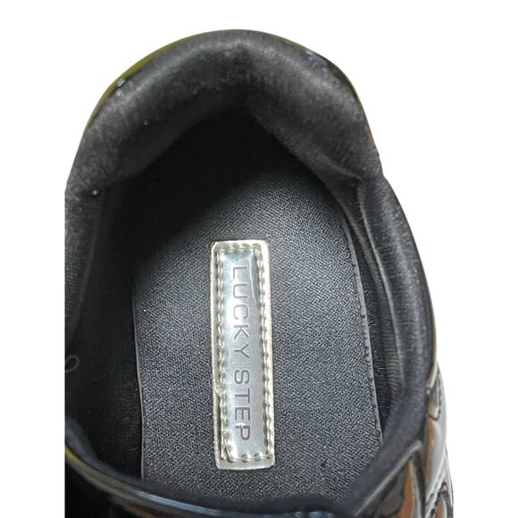 Women Black Patent Chunky Sneakers By Lucky Step Size 9 M - Picture 3 of 16